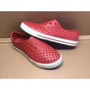 Pex Red Plastic Rubber Vented Slip On Sneakers Size 9